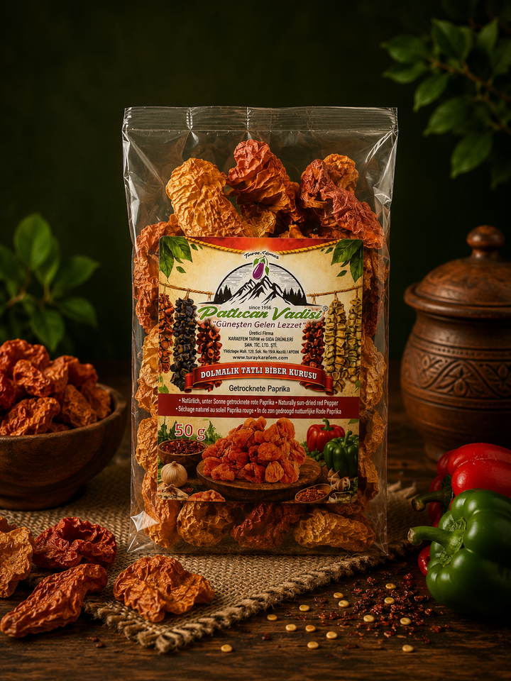 Dolmalık Tatlı Biber Kurusu 50 gr / Gedroogde Zoete Paprika 50 gr