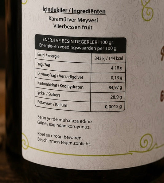 Karamürver Özü 650 gr / Vlierbessenextract 650 gr