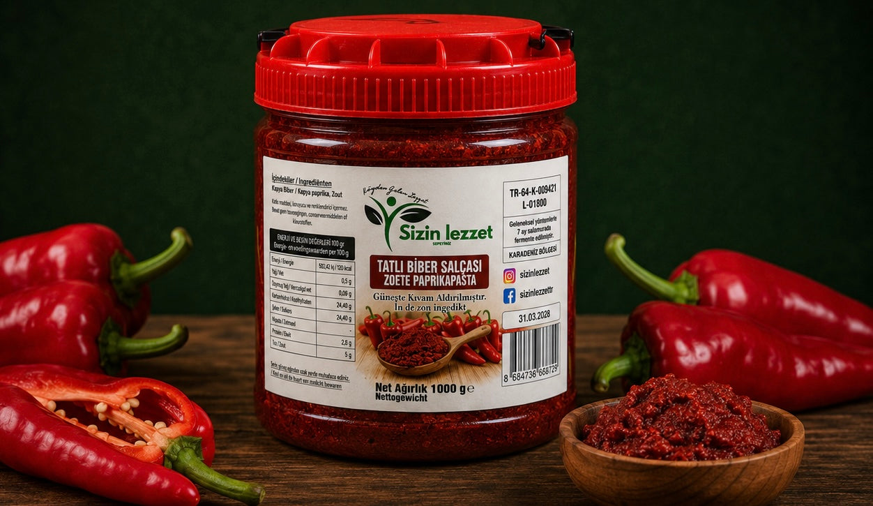 Ev Biber Salçası Tatlı 1 kg / Zoete Paprikapasta 1 kg