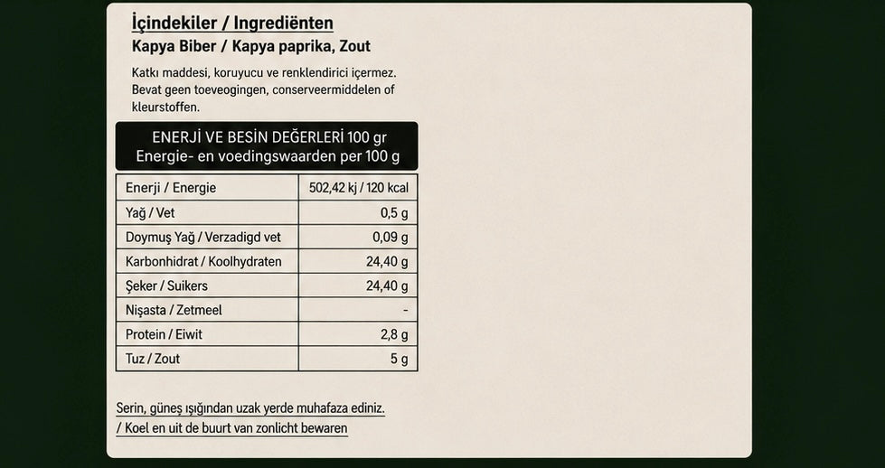 Ev Biber Salçası Tatlı 1 kg / Zoete Paprikapasta 1 kg