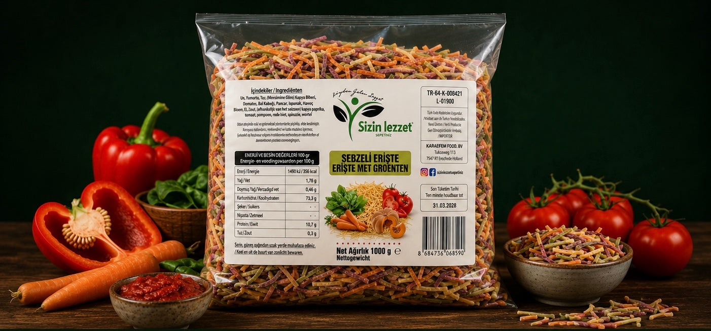 Sebzeli Erişte 1 kg / Groentenoedels 1 kg