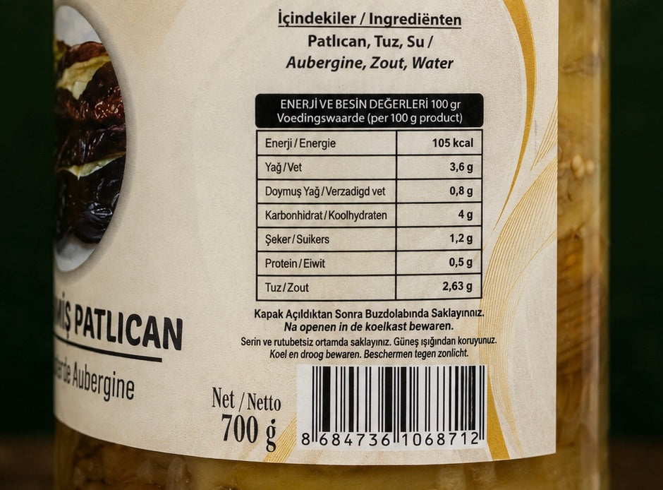 Közlenmiş Patlıcan 700 gr / Geroosterde Aubergine 700 gr